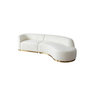 The Serene Curve Lounge Sofa, white-background front or three-quarter view