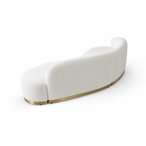 The Serene Curve Lounge Sofa, white-background rear or detail view