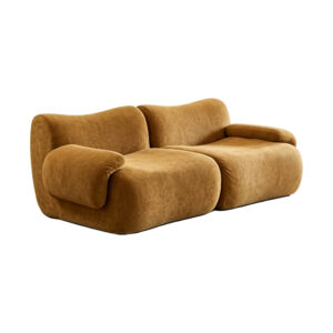 The Duo Tufted Block Loveseat Sofa, white-background front or three-quarter view