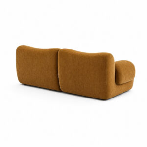 The Duo Tufted Block Loveseat Sofa, white-background rear or detail view