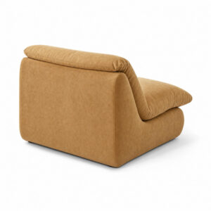 The Plush Puffy Floor Sofa, white-background rear or detail view