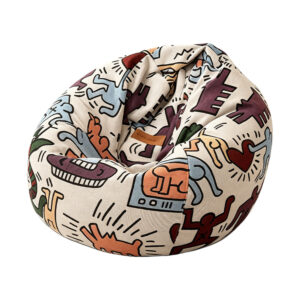 Pop Art Bean Bag Sofa, white-background front or three-quarter view