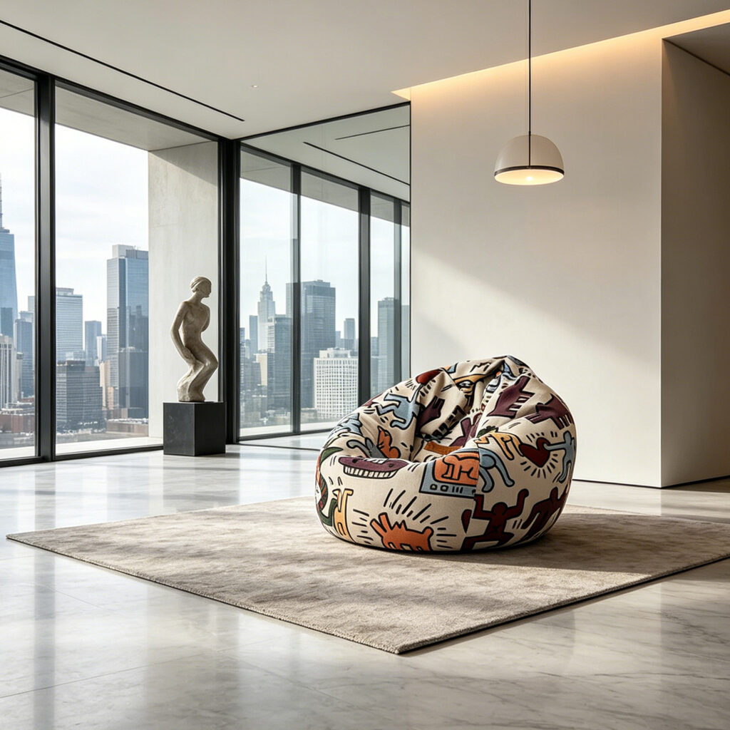 Pop Art Bean Bag Lounger, lifestyle setting 2