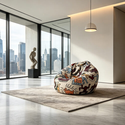 Pop Art Bean Bag Lounger, lifestyle setting 2