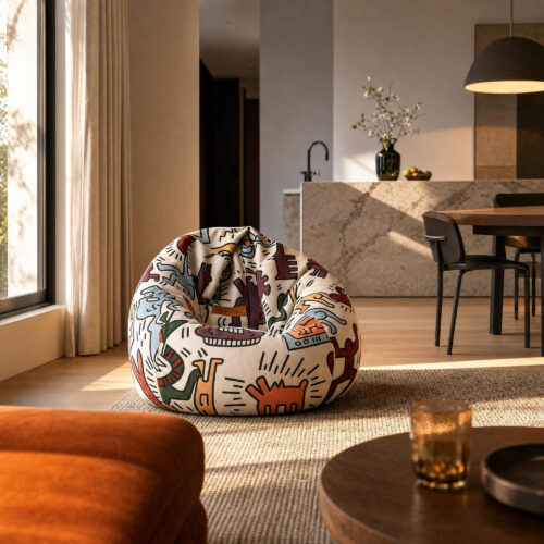 Pop Art Bean Bag Lounger, lifestyle setting 3