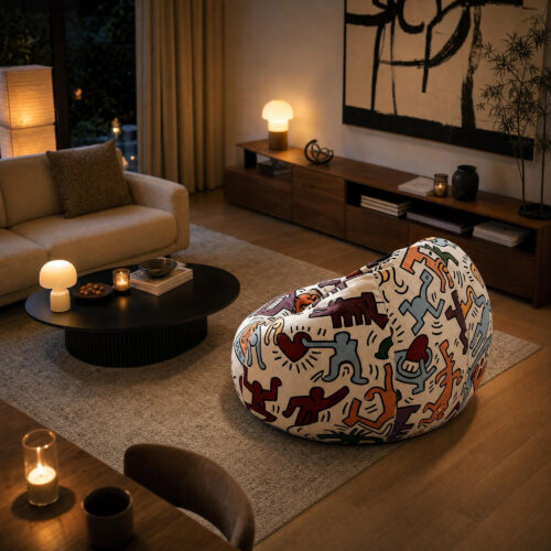 Pop Art Bean Bag Lounger, lifestyle setting 4