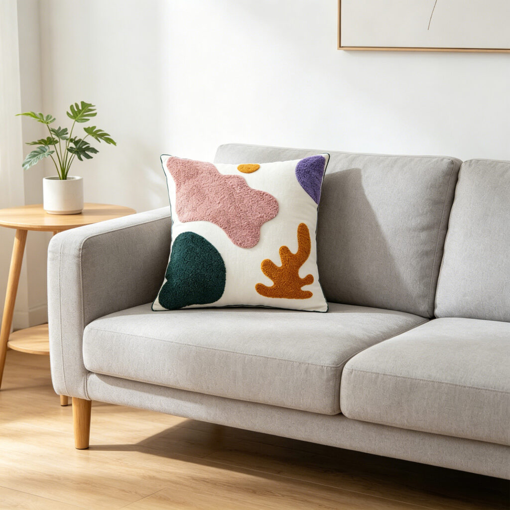 Raised Tuft Sofa Cushion, lifestyle setting 2