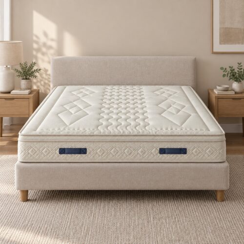 Nova Latex & Jute Pocket Spring Mattress - Queen 150 x 200 cm — in a styled bedroom; model images shared across sizes