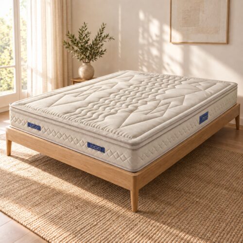 Nova Latex & Jute Pocket Spring Mattress - Queen 150 x 200 cm — in a styled bedroom; model images shared across sizes