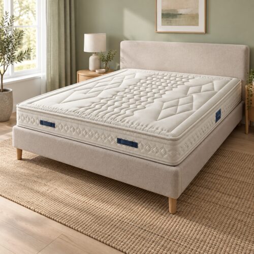 Nova Latex & Jute Pocket Spring Mattress - King 180 x 200 cm — in a styled bedroom; model images shared across sizes