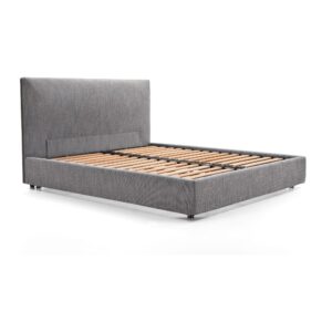 Luna Grey Upholstered Hydraulic Storage Bed Frame - Queen — alternate studio view