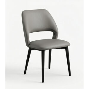Supplier three-quarter photograph of one taupe Brenner dining chair; listing includes two chairs.
