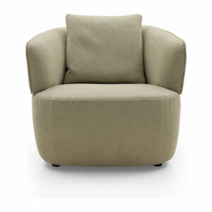 Aster Green Fabric Accent Chair with Curved Upholstered Base — supplier alternate view