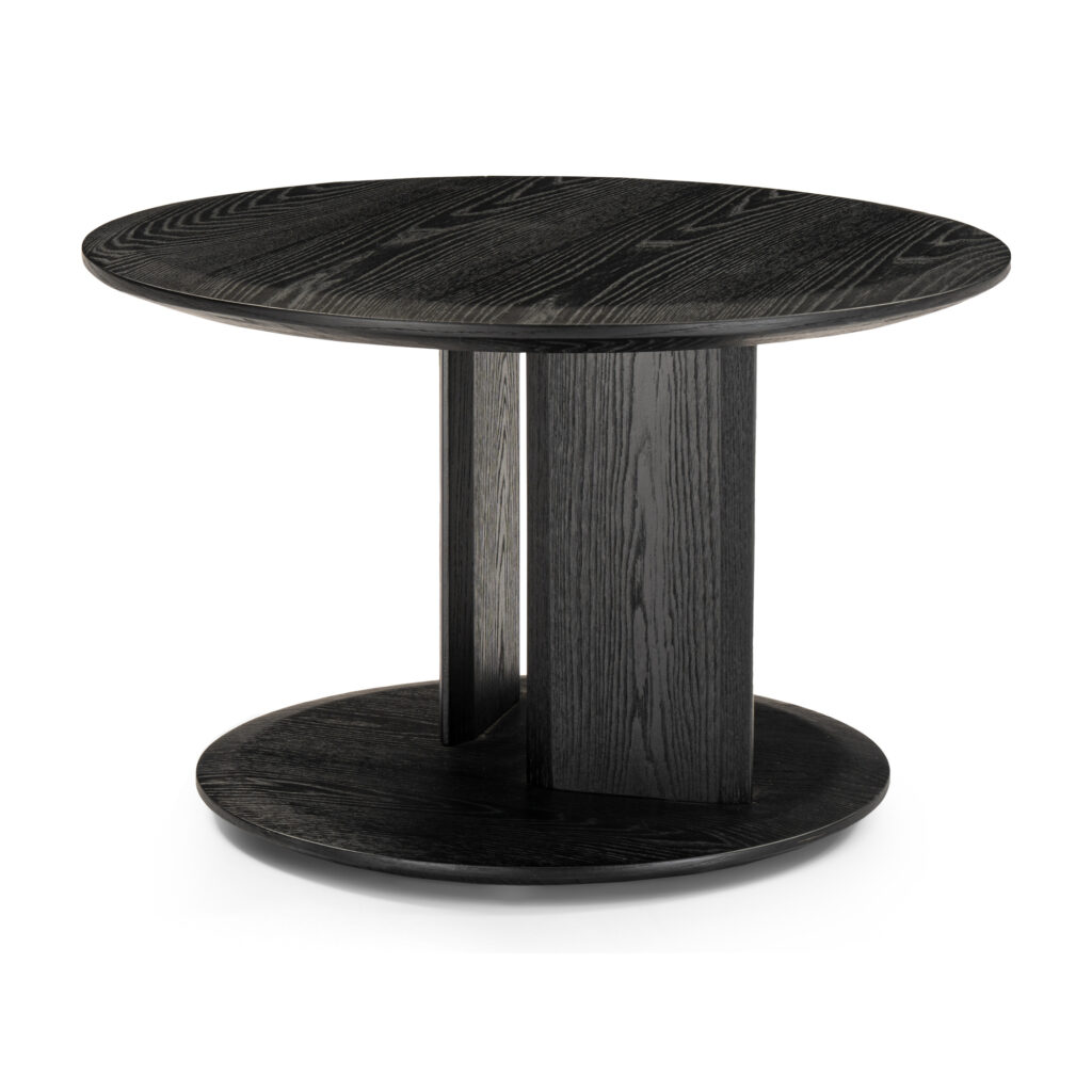 Noma Black Oak-Veneer Round Side Table — supplier studio view