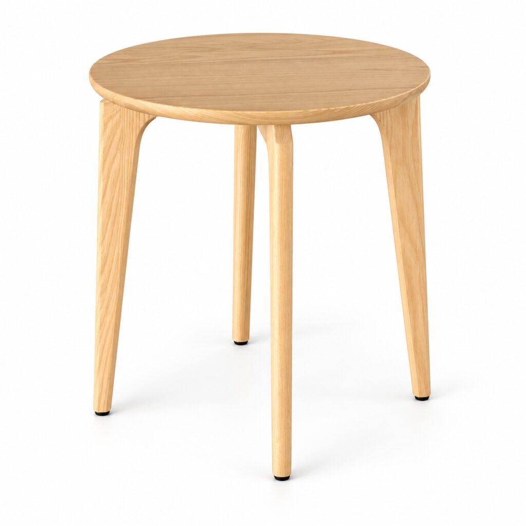 Natural Ash Round Side Table — 50 cm — alternate product view