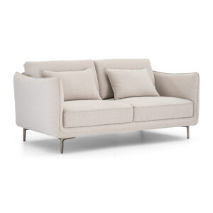 Wexford Taupe Three-Seat Fabric Sofa — supplier studio view