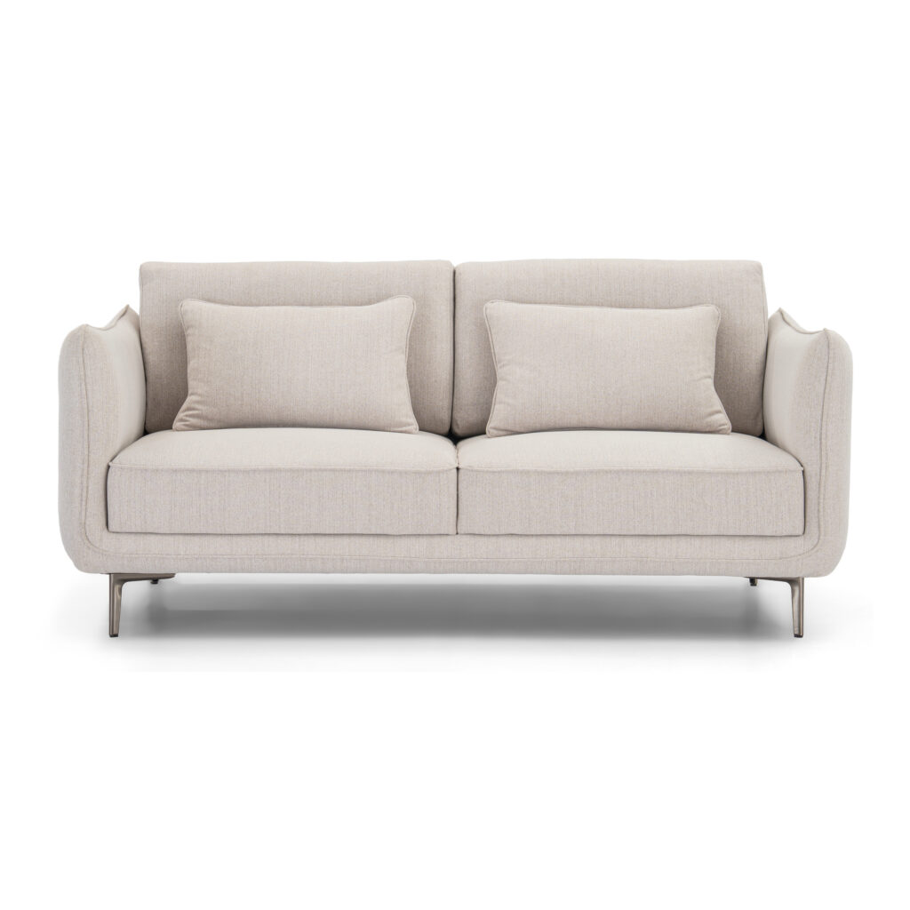 Wexford Taupe Three-Seat Fabric Sofa — supplier studio view